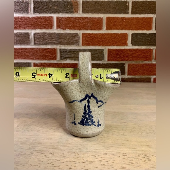 Rare Winthrop WA speckled glaze "tree" basket Almquist Old Time Pottery - Picture 6 of 9